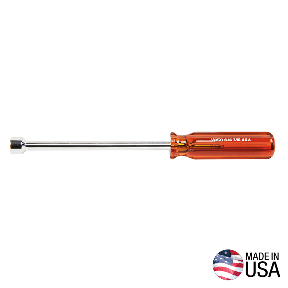 Klein Tools S146 7/16-Inch Nut Driver, 6-Inch Hollow Shaft - detail view