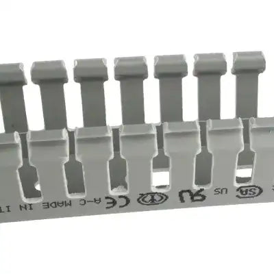 A photo of a Duct & Raceway, by 1" x 1.5" WIRE DUCT GRAY 6'6"PC WITH COVER - Techspan eCommerce - Maple Electric Supply 