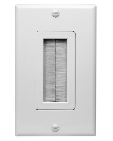 White Single Brush Wall Plate - Maple Electric Supply 