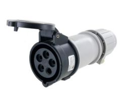 IP44 CONNECTOR 20A  3phase delta 347/600VAC  4P 5W  SPLASHPROOF, Pin & Sleeve, Techspan - Maple Electric Supply 