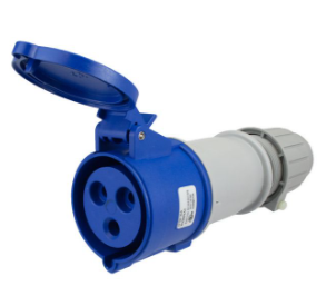 IP44 CONNECTOR 30A 250VAC 2P 3W SPLASHPROOF