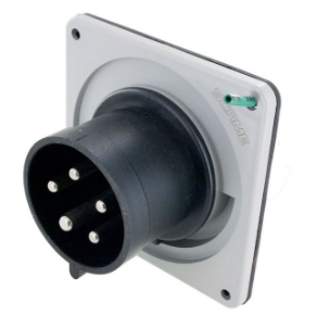 IP44 INLET 30A  3phase delta 347/600VAC  4P 5W  SPLASHPROOF, Pin & Sleeve, Techspan - Maple Electric Supply 