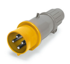 IP44 PLUG 20A 125VAC 2P 3W SPLASHPROOF