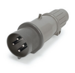 IP44 PLUG 20A 277VAC 2P 3W SPLASHPROOF