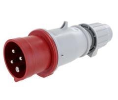 IP44 PLUG 20A 3phase 480VAC 3P 4W SPLASHPROOF
