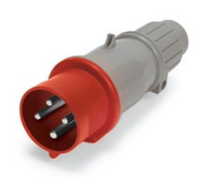 IP44 PLUG 20A 480VAC 2P 3W SPLASHPROOF