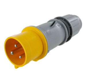 IP44 PLUG 30A  125VAC  2P 3W  SPLASHPROOF, Pin & Sleeve, Techspan - Maple Electric Supply 