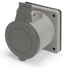 IP44 RECEPTACLE 20A 277VAC 2P 3W SPLASHPROOF