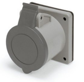 IP44 RECEPTACLE 20A 277VAC 2P 3W SPLASHPROOF