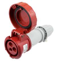 IP67 CONNECTOR 20A 480VAC 2P 3W WATERTIGHT