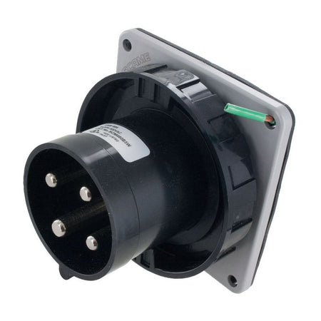 IP67 INLET 60A  3phase 600VAC  3P 4W  WATERTIGHT, Pin & Sleeve, Techspan - Maple Electric Supply 