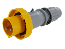 IP67 PLUG 30A  125VAC  2P 3W  WATERTIGHT, Pin & Sleeve, Techspan - Maple Electric Supply 