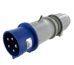 IP67 PLUG 60A  250VDC  2P 3W  WATERTIGHT, Pin & Sleeve, Techspan - Maple Electric Supply 