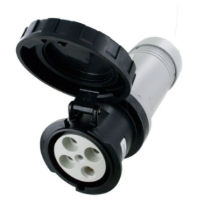 IP67 RECEPTACLE 100A  3phase 600VAC  3P 4W  WATERTIGHT, Pin & Sleeve, Techspan - Maple Electric Supply 