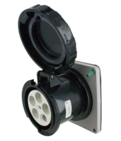 IP67 RECEPTACLE 100A  3phase delta 347/600  4P 5W  WATERTIGHT, Pin & Sleeve, Techspan - Maple Electric Supply 