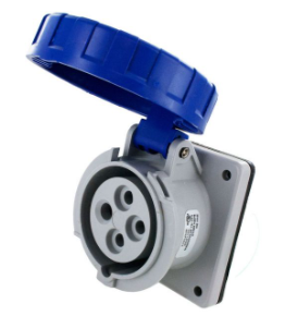 IP67 RECEPTACLE 20A  3phase delta 250VAC  3P 4W  WATERTIGHT, Pin & Sleeve, Techspan - Maple Electric Supply 