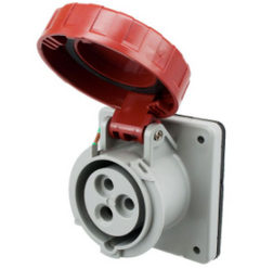 IP67 RECEPTACLE 20A 480VAC 2P 3W WATERTIGHT