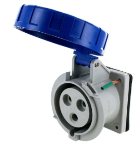IP67 RECEPTACLE 30A 250VAC 2P 3W WATERTIGHT