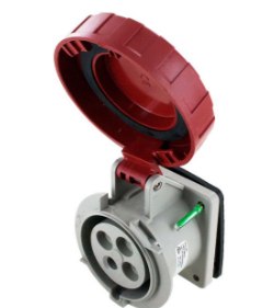 IP67 RECEPTACLE 30A  3phase 480VAC  3P 4W  WATERTIGHT, Pin & Sleeve, Techspan - Maple Electric Supply 