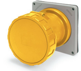 IP67 RECEPTACLE 60A  125VAC  2P 3W  WATERTIGHT, Pin & Sleeve, Techspan - Maple Electric Supply 