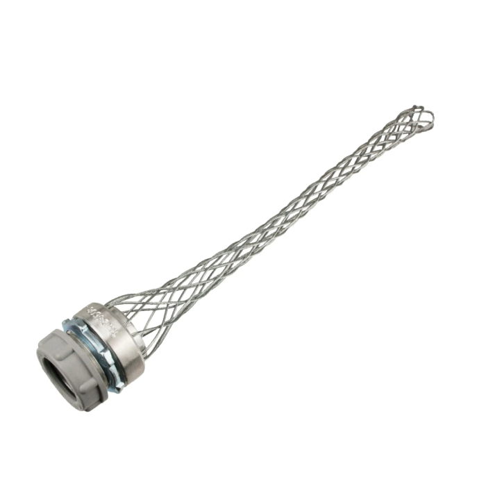 Wide Range Strain Relief - Insulated - NPT Thread 1.20 - 1.50 ..Fitting Thread Size:	1-1/2"..Mesh Length:	11-3/4", Mesh Strain Relief, Techspan - Maple Electric Supply 