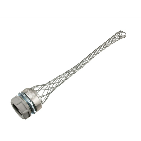 Wide Range Strain Relief - Insulated - NPT Thread 1.20 - 1.50 ..Fitting Thread Size:	1-1/2"..Mesh Length:	11-3/4", Mesh Strain Relief, Techspan - Maple Electric Supply 