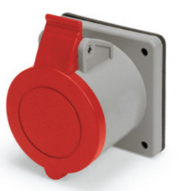 IP44 RECEPTACLE 20A  3phase delta 277/480VAC  4P 5W  SPLASHPROOF - Maple Electric Supply 