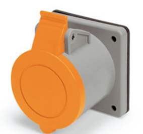 IP44 RECEPTACLE 20A  125/250VAC  3P 4W  SPLASHPROOF - Maple Electric Supply 