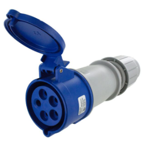 IP44 CONNECTOR 30A  3phase delta 120/208VAC  4P 5W  SPLASHPROOF, Pin & Sleeve, Techspan - Maple Electric Supply 