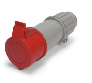 IP44 CONNECTOR 20A  3phase 480VAC  3P 4W  SPLASHPROOF, Pin & Sleeve, Techspan - Maple Electric Supply 