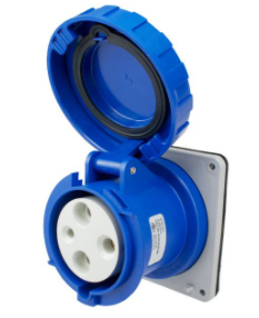 IP67 RECEPTACLE 60A  250VDC  2P 3W  WATERTIGHT - Maple Electric Supply 