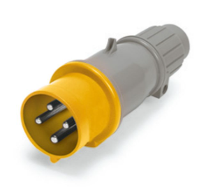 IP44 PLUG 20A  125VAC  2P 3W  SPLASHPROOF - Maple Electric Supply 