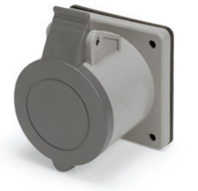 IP44 RECEPTACLE 20A  277VAC  2P 3W  SPLASHPROOF - Maple Electric Supply 