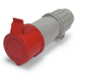 IP44 CONNECTOR 30A  3phase 480VAC  3P 4W  SPLASHPROOF, Pin & Sleeve, Techspan - Maple Electric Supply 