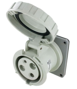 IP67 RECEPTACLE 60A  277VAC  2P 3W  WATERTIGHT - Maple Electric Supply 