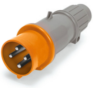 IP44 PLUG 20A  125/250VAC  3P 4W  SPLASHPROOF - Maple Electric Supply 