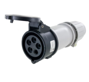 IP44 CONNECTOR 20A  3phase delta 347/600VAC  4P 5W  SPLASHPROOF, Pin & Sleeve, Techspan - Maple Electric Supply 