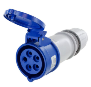 IP44 CONNECTOR 20A  3phase delta 120/208VAC  4P 5W  SPLASHPROOF, Pin & Sleeve, Techspan - Maple Electric Supply 