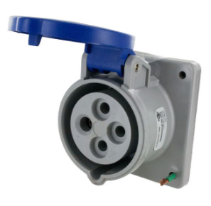 IP44 RECEPTACLE 20A  3phase delta 250VAC  3P 4W  SPLASHPROOF - Maple Electric Supply 