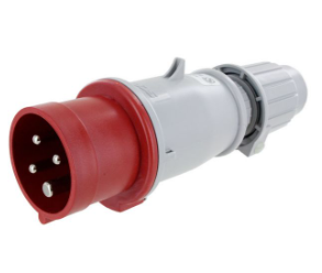 IP44 PLUG 20A  3phase 480VAC  3P 4W  SPLASHPROOF, Pin & Sleeve, Techspan - Maple Electric Supply 