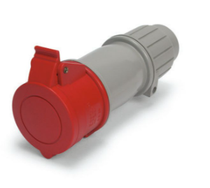 IP44 CONNECTOR 20A  3phase delta 277/480VAC  4P 5W  SPLASHPROOF, Pin & Sleeve, Techspan - Maple Electric Supply 