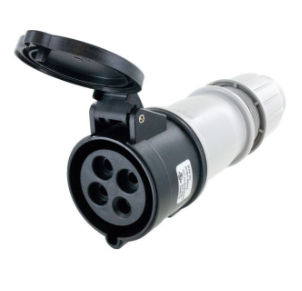 IP44 CONNECTOR 30A  3phase 600VAC  3P 4W  SPLASHPROOF, Pin & Sleeve, Techspan - Maple Electric Supply 