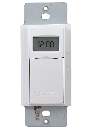 Intermatic ST01 7-Day Heavy-Duty Programmable Timer, 120-277 VAC, 15A, White - Maple Electric Supply 