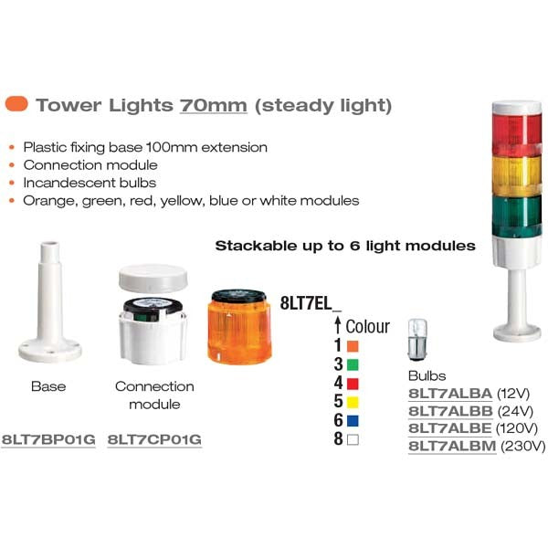 260V Incandescent Bulb 8LT7ALBM - Bright & Reliable Lighting, Automation and Control, Lovato - Maple Electric Supply 