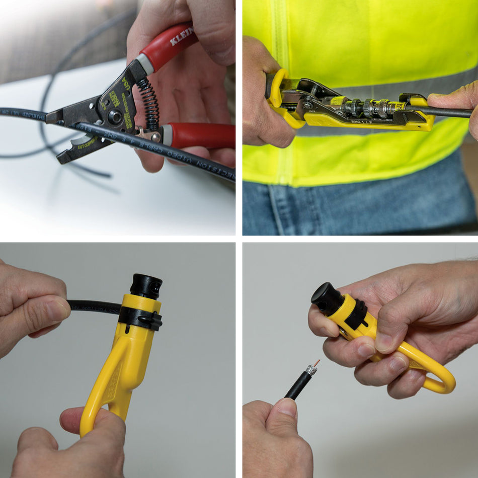 Klein Tools VDV011-832 VDV ProTech™ Coaxial Kit - in use