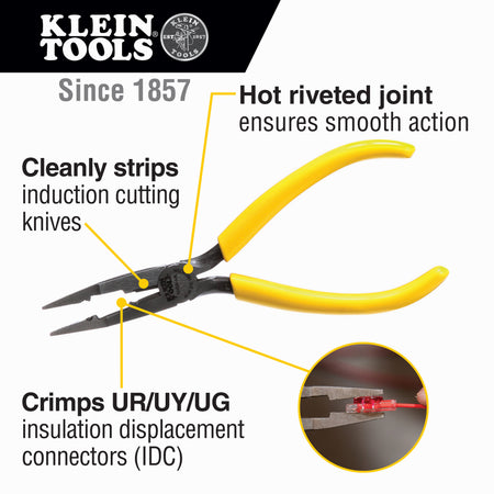 Connector Crimping Long-Nose Pliers