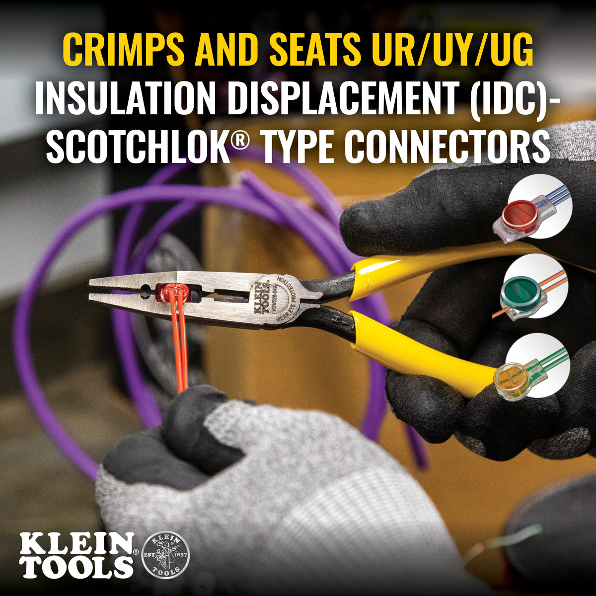 Connector Crimping Long-Nose Pliers
