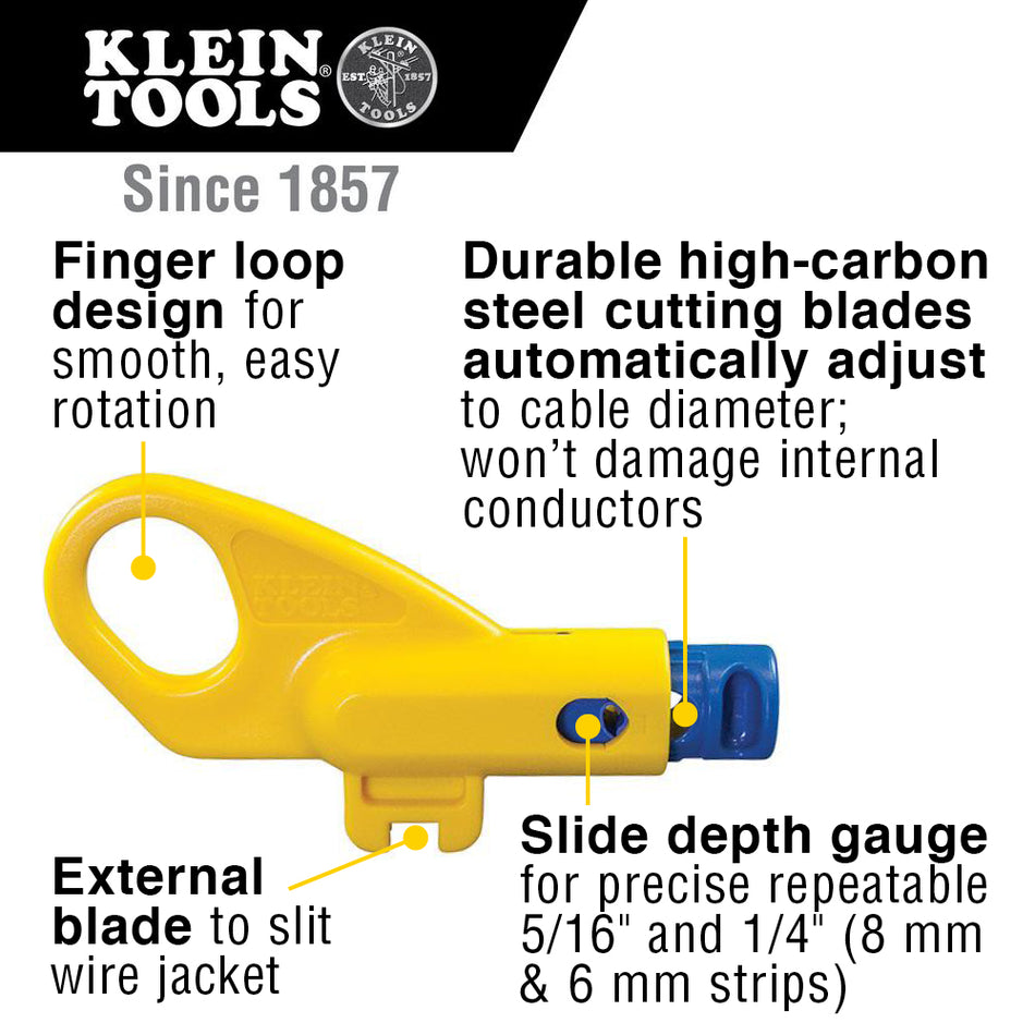 Klein Tools VDV110-261 Twisted Pair Radial Stripper - feature detail
