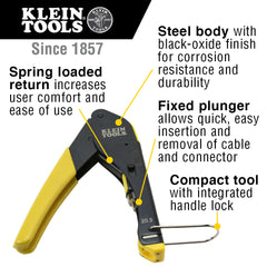 Compact Compression Crimper, F-Connector