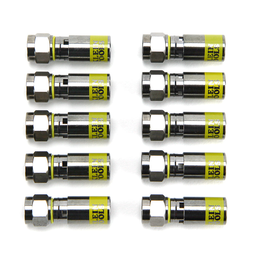 Universal F Compression Connector RG6, R6Q, 10-Pk